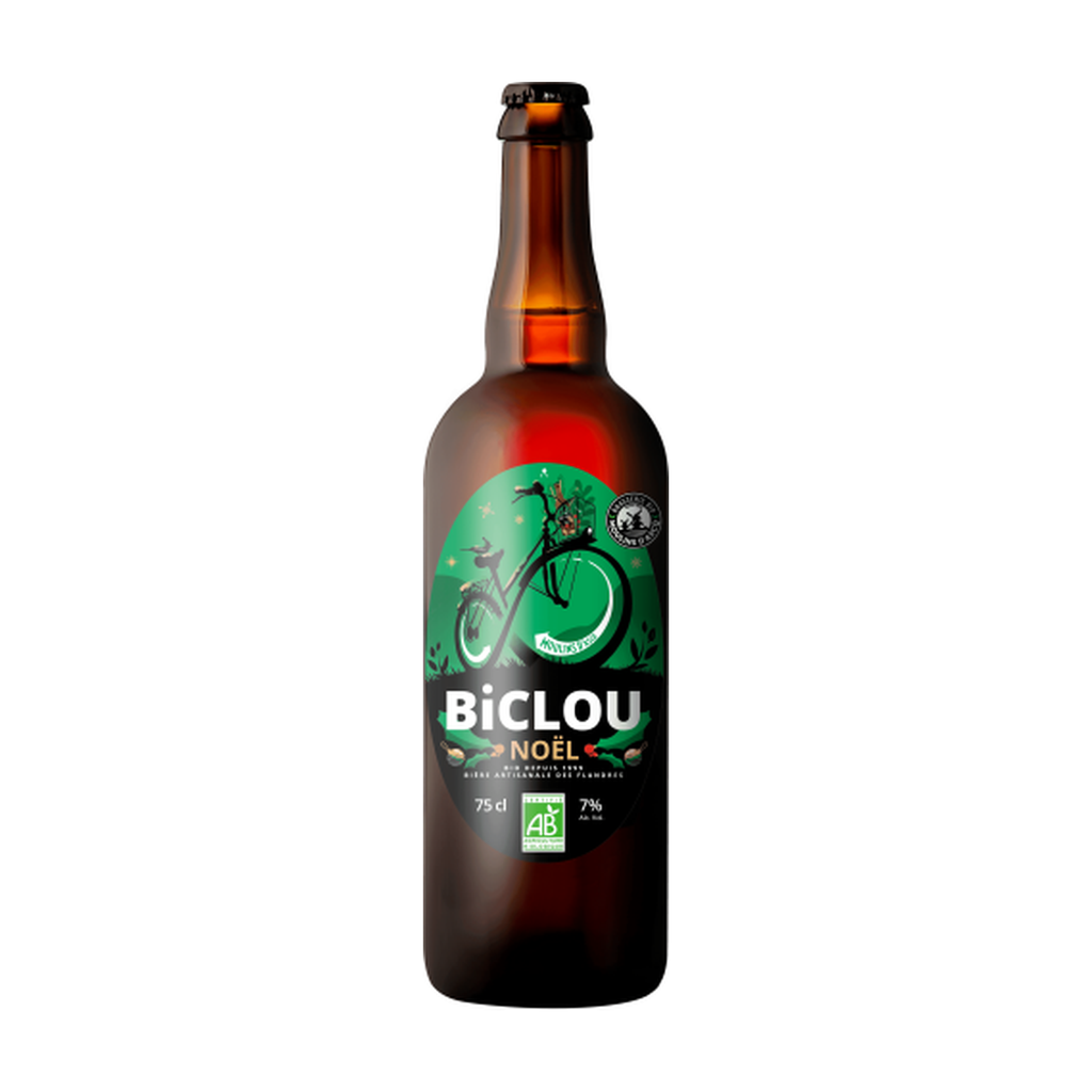 [MA-BINOEL75] 75cl - Biclou - Noël 7° bio (réemploi) - Brasserie Moulins D'Ascq