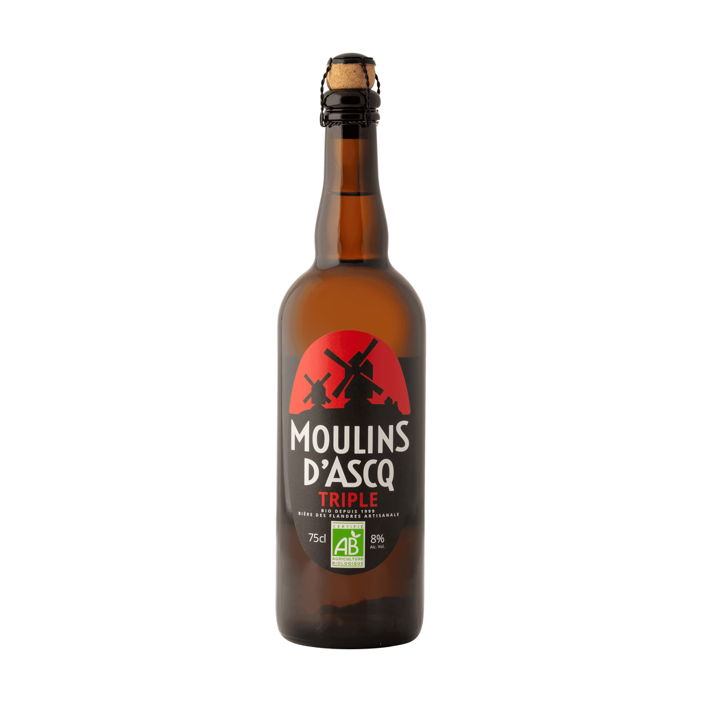 [MA-MOUASCTRIP75] 75cl - Moulins d'Ascq - Triple 8° bio (réemploi) - Brasserie Moulins d'Ascq