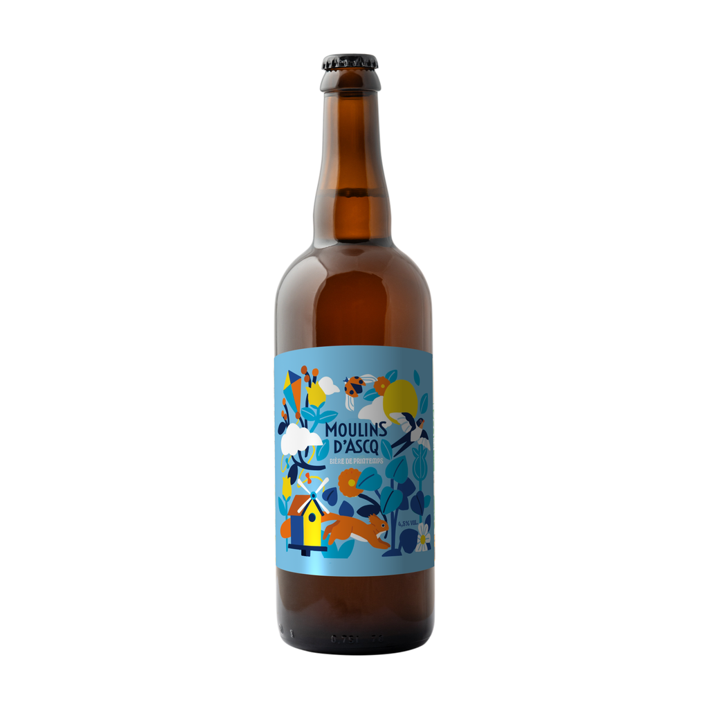 [MA-MAPRINT75] 75cl - Moulins d'Ascq Printemps - Smash Hoppy Lager 3° bio (réemploi) - Brasserie Moulins D'Ascq