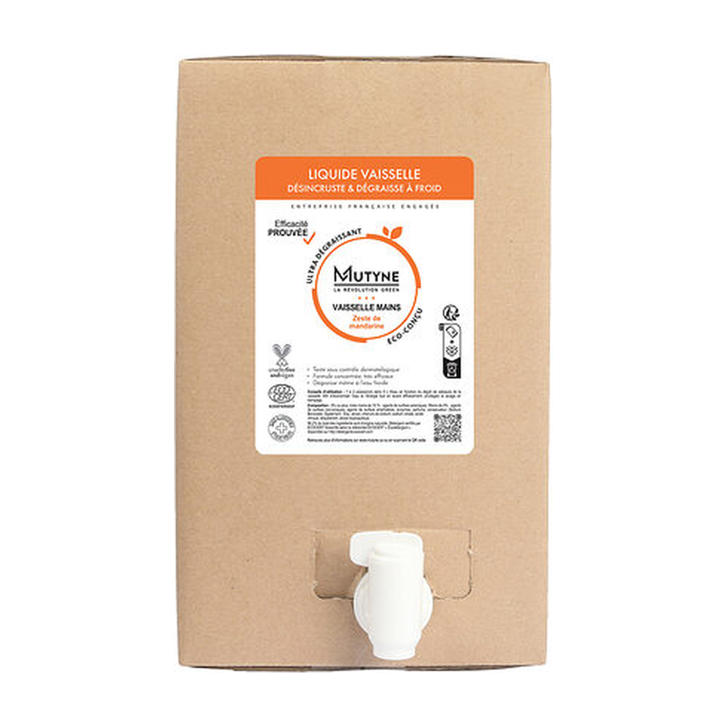 [MUT-LVV02] 10l - Liquide vaisselle main dégraissant Zeste de mandarine - Mutyne