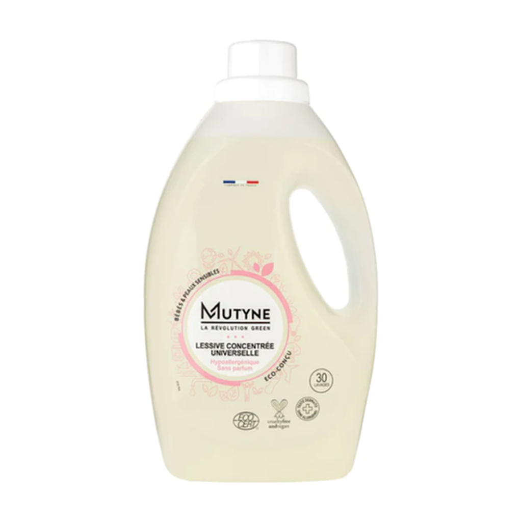 [MUT-LL002] 1,5l - Lessive liquide universelle hypoallergénique Bébé et peaux sensibles - Mutyne