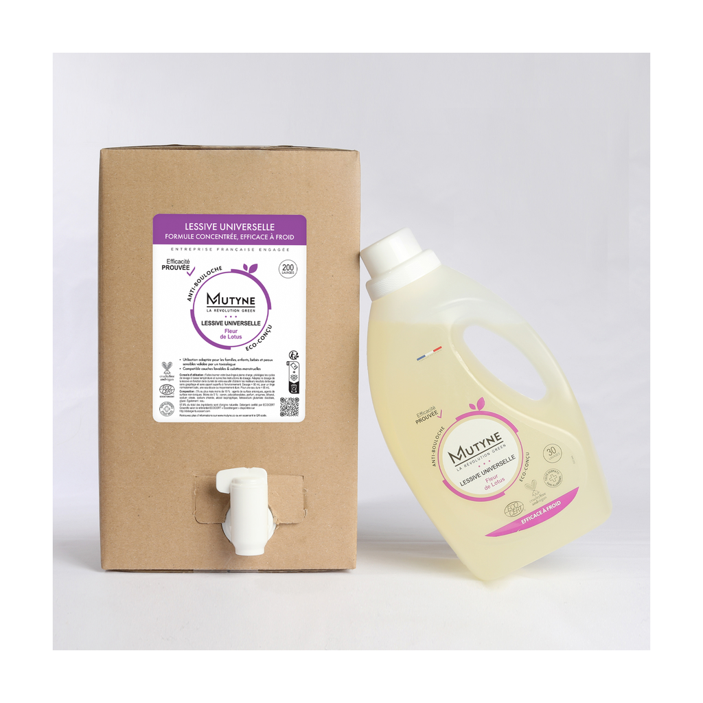 [MUT-LLV02] 10l - Lessive liquide universelle parfumé Fleur de lotus - Mutyne