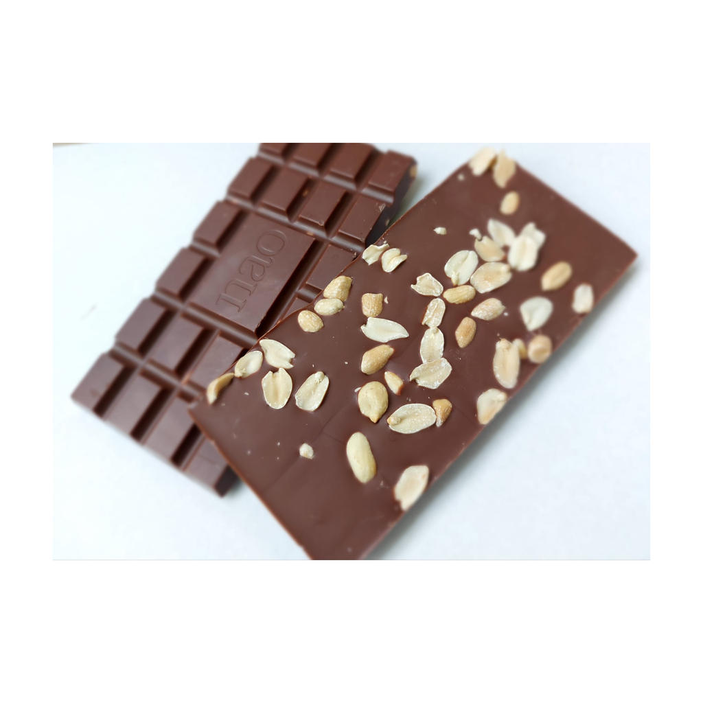 [NAO-LAITCAC] 80g - Chocolat au Lait-Cacahuètes (Sao Tome) bio - Nao