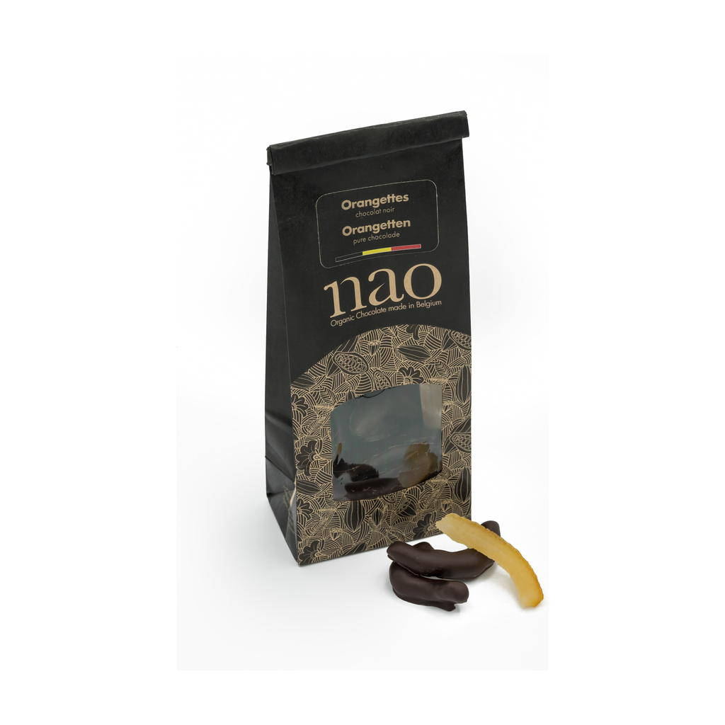[NAO-N095] 100g - Orangettes chocolat noir (sachet) bio - Nao