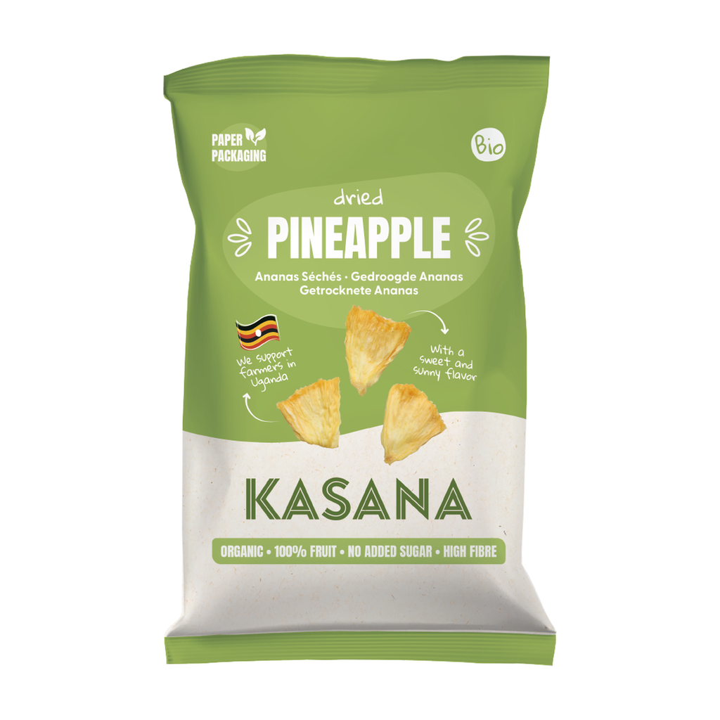 [NS-ANAMORC80] 80g - Ananas morceaux bio - Kasana