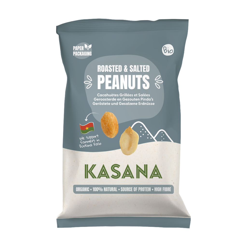 [NS-CACGS180] 180g - Cacahuètes grillées salées bio - Kasana