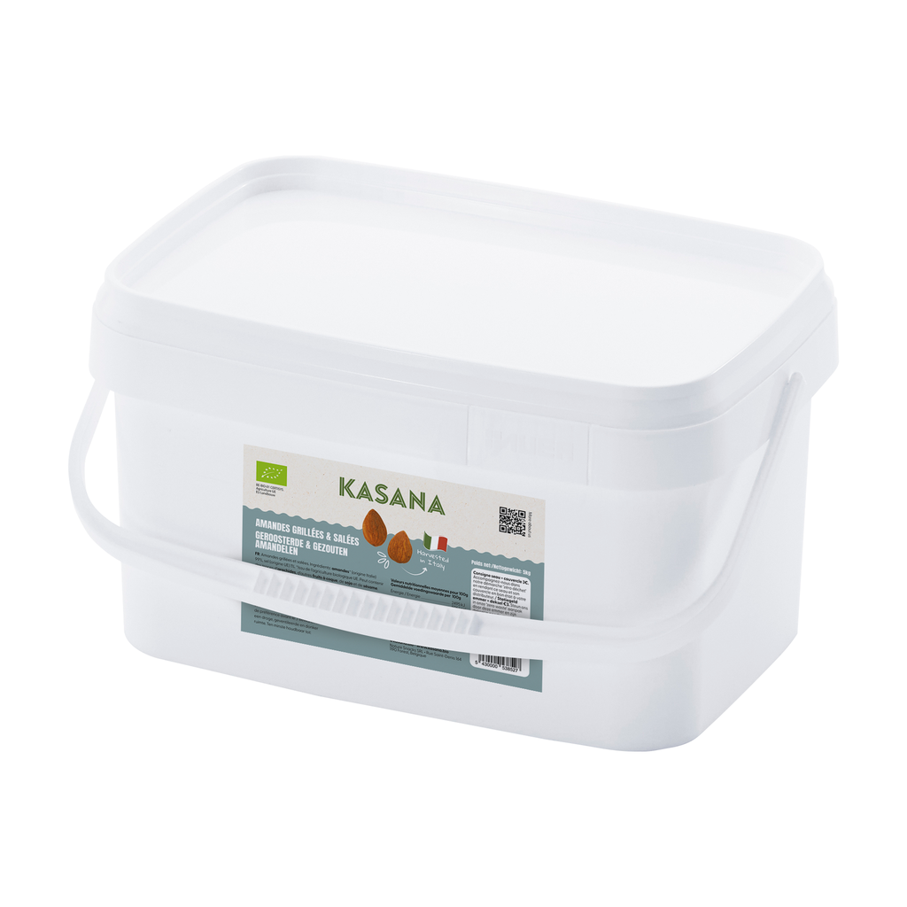 [NS-AMGRIL5KG] 5kg - Amandes grillées salées bio (consigné) - Kasana