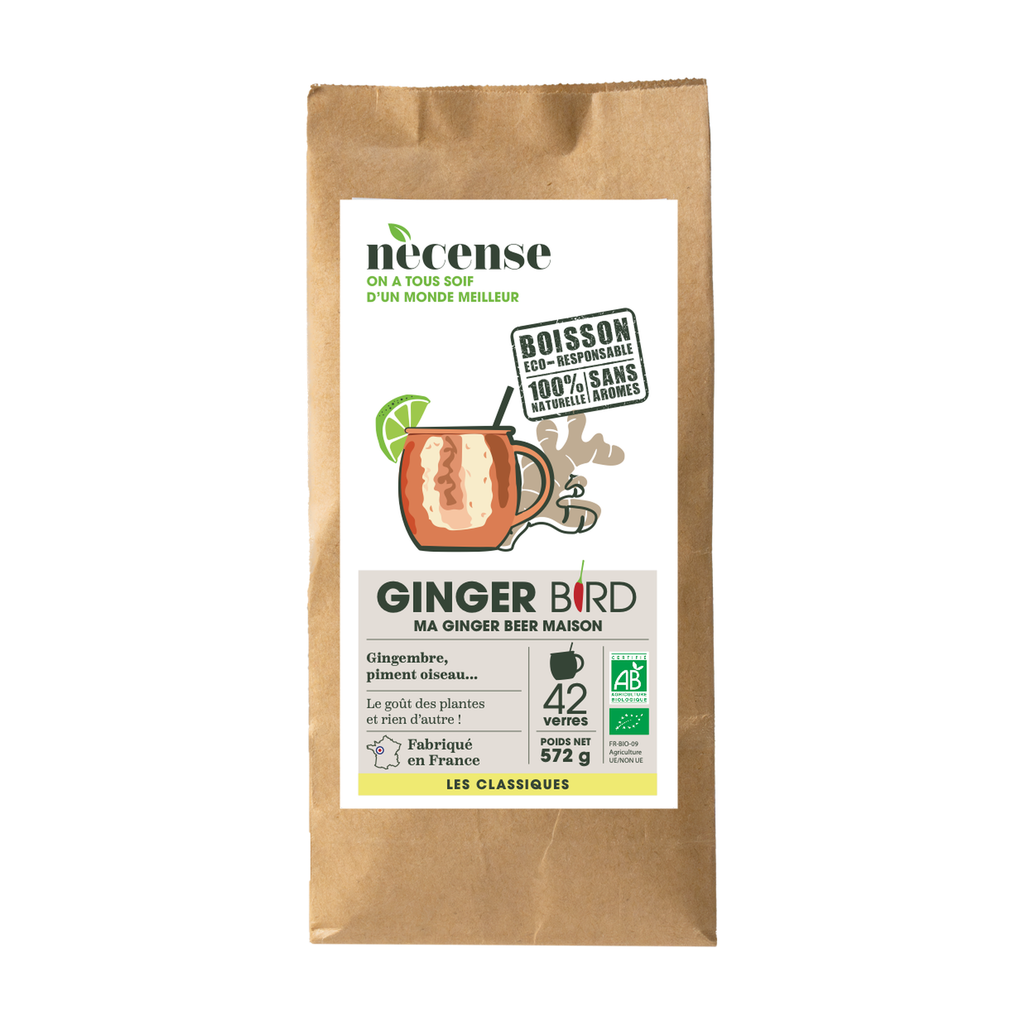 [NE-CGD008S0] 560g (pour 8l) - Ginger Bird (piment oiseau) à préparer bio - Necense