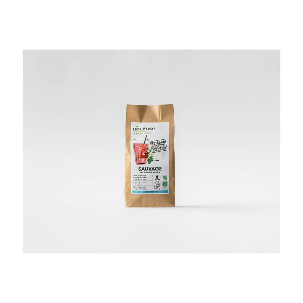 [NE-TSA008S0] 530g (pour 8l) - Soda Indompté (ex Sauvage) à préparer bio - Necense