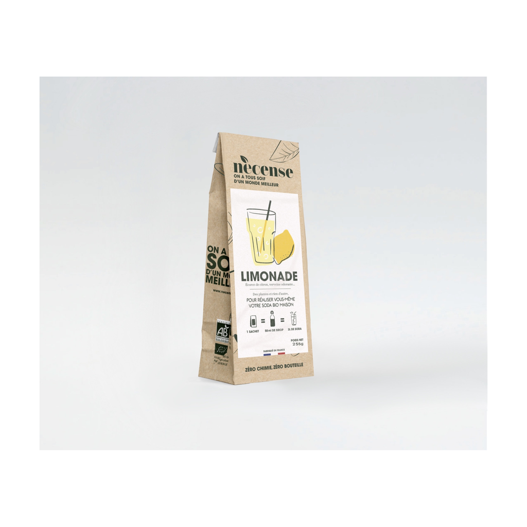 [NE-CLI003S0] 255g (pour 3l) - Limonade à préparer (format pour la vente au détail) bio - Necense