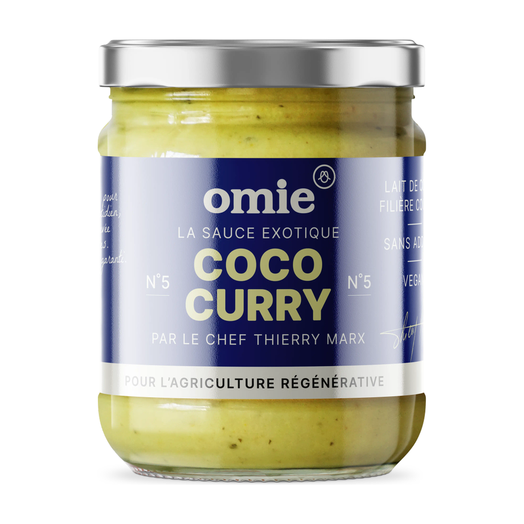 [OM-218] 190g - Sauce coco curry jaune de Madras bio - Omie