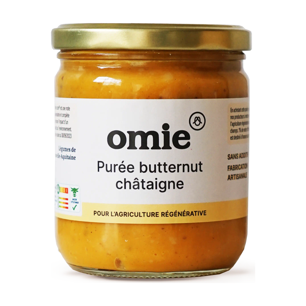 [OM-252] 380g - Purée butternut châtaigne (légumes de Charente) bio - Omie