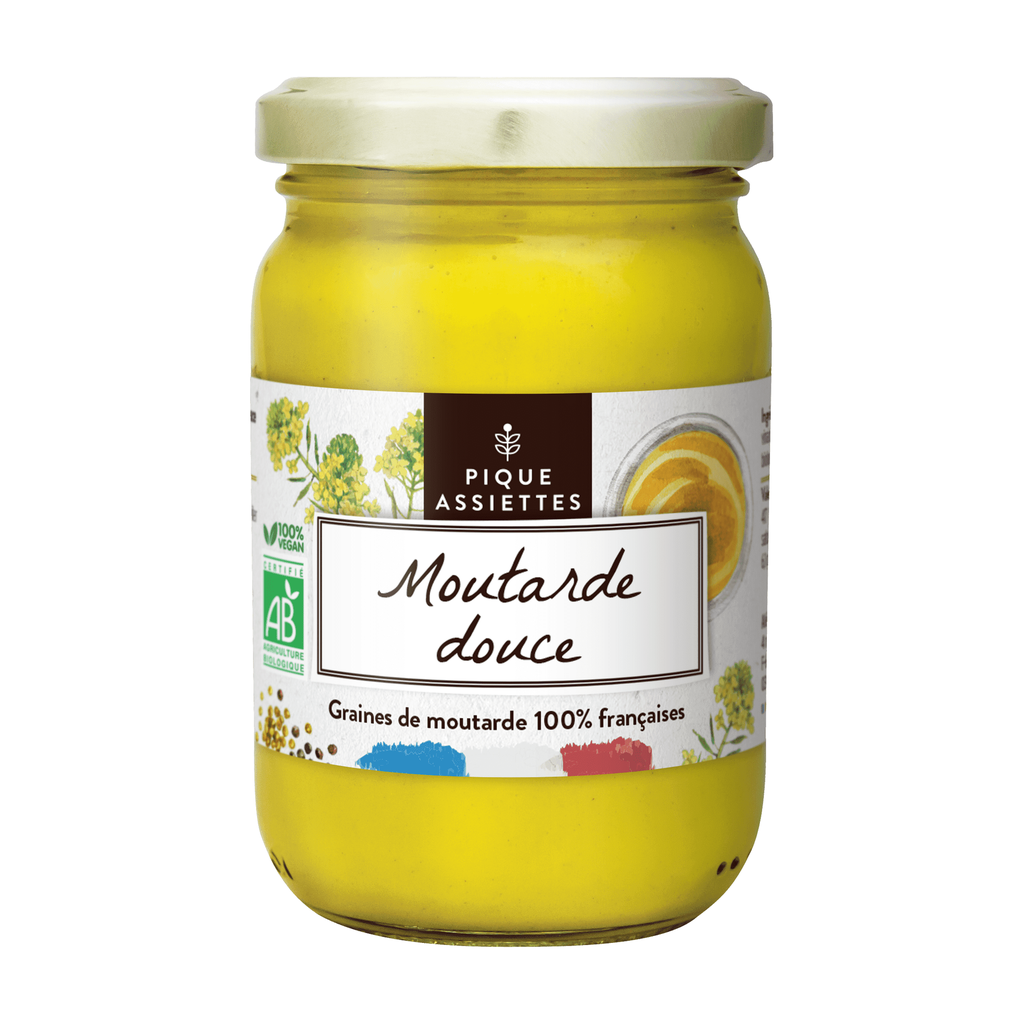 [RA-MDOUBOF200PA] 200g - Moutarde Douce (100% graînes françaises) bio - Pique Assiette