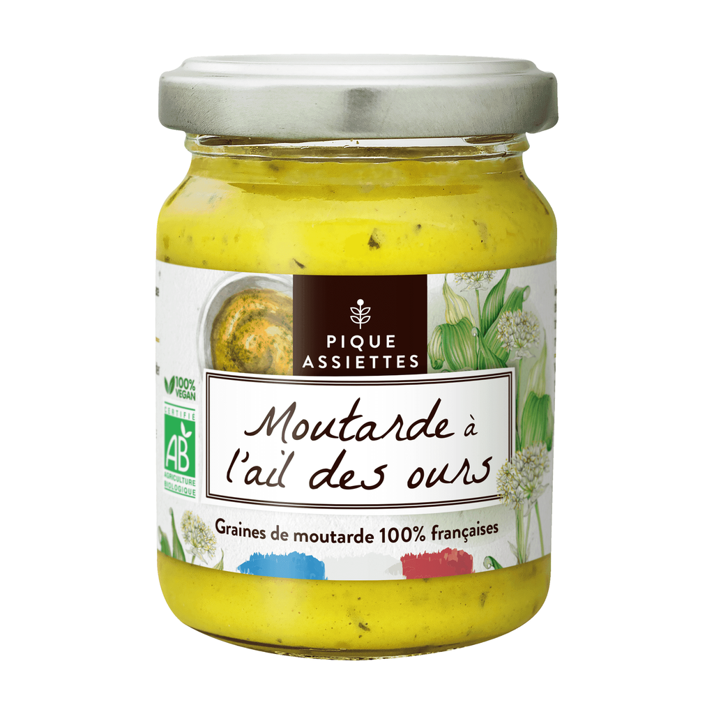 [RA-MAOBOF125PA] 125g - Moutarde à l'Ail des Ours (100% graînes françaises) bio - Pique Assiette