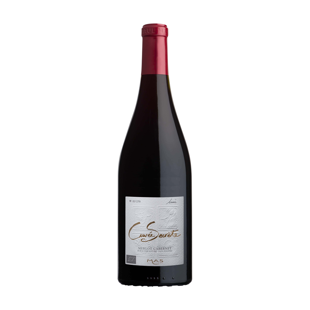 75cl - IGP d'Oc rouge 'Cuvée Secrète' MERLOT-CABERNET sans sulfite ajouté bio - Domaine Paul Mas