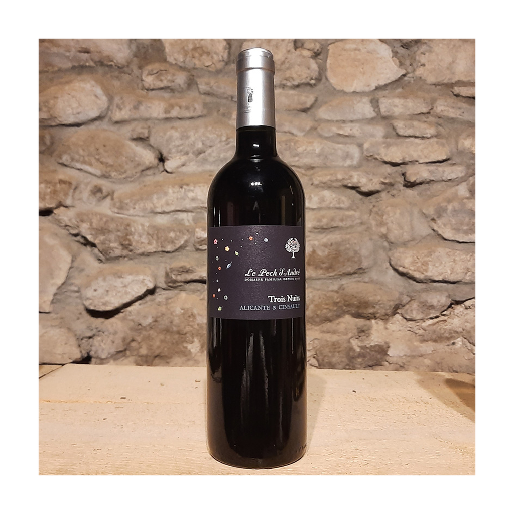 75cl - IGP Hérault rouge Trois Nuits (Alicante 60%, Cinsault 40%) bio (réemploi) - Le Pech d'André