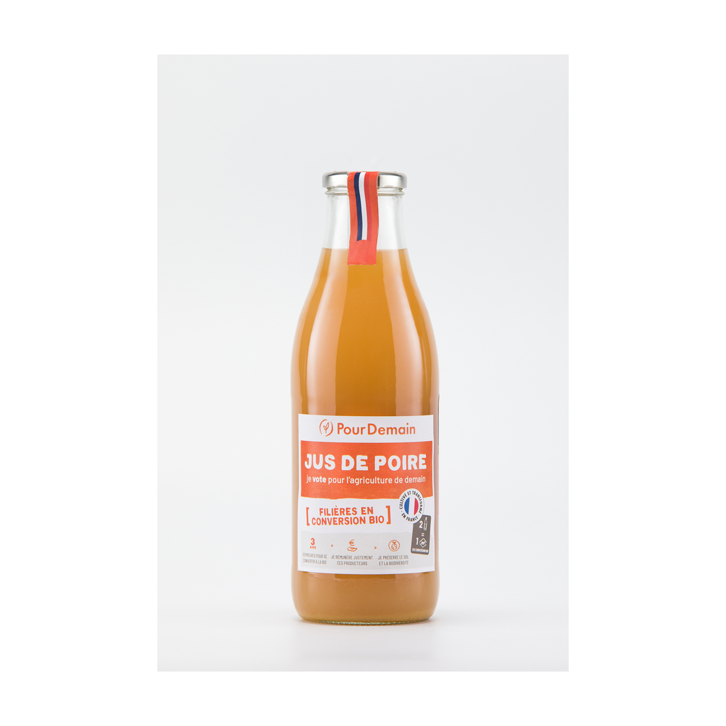 [DE-JUSPOIR1L] 1l - Jus de Poire en conversion bio (réemploi) - Pour Demain