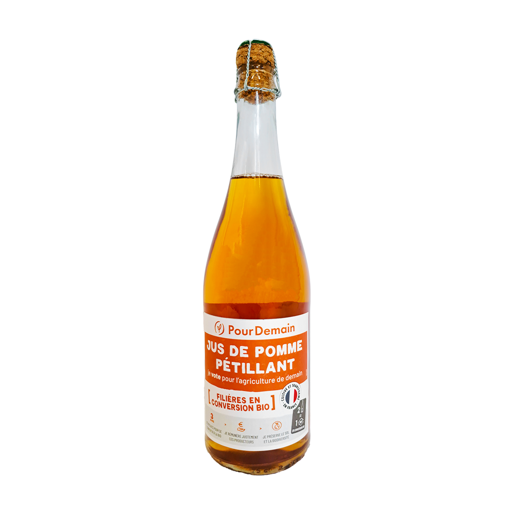 [DE-POMPET75] 75cl - Pétillant de Pomme en conversion bio (réemploi) - Pour Demain