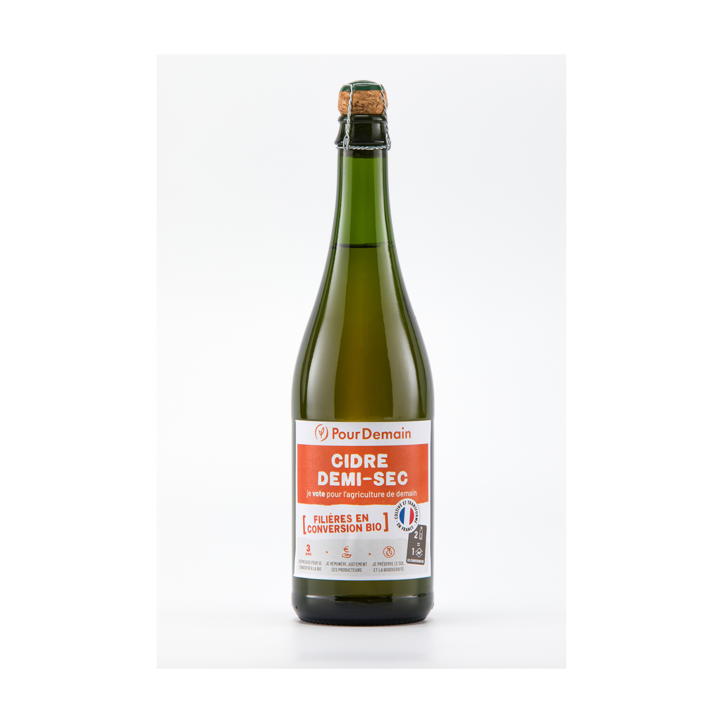 [DE-CDS75] 75cl - Cidre demi sec en conversion bio (réemploi) - Pour Demain