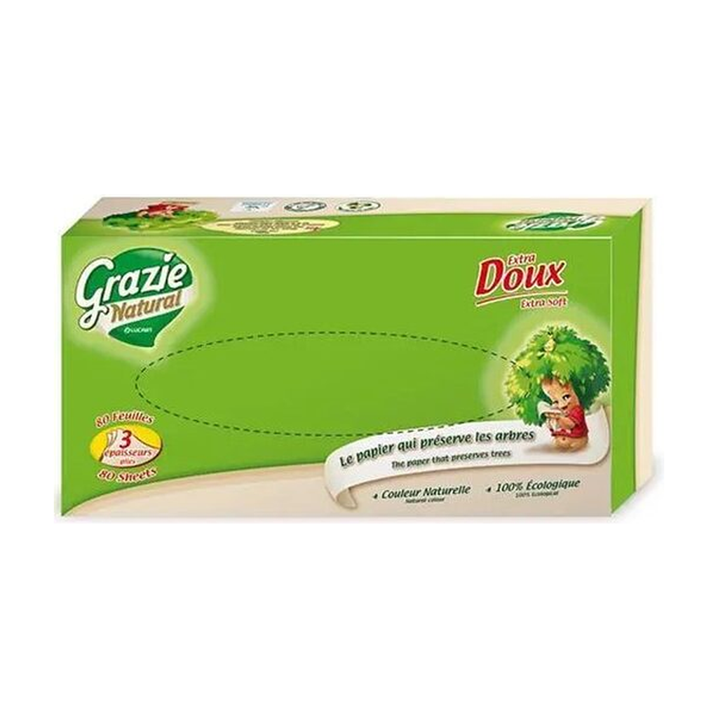 [MK-MOUCBTE80] Boîte de 80 mouchoirs 3 feuilles - Grazie