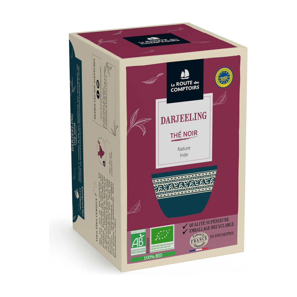 [RC-DARJEELING] 20 infusettes bio - Thé noir Darjeeling bio - La Route des Comptoirs