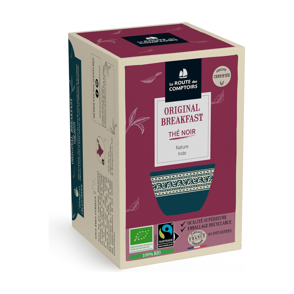 [RC-BREAKFAST] 20 infusettes bio - Thé noir Breakfast bio - La Route des Comptoirs