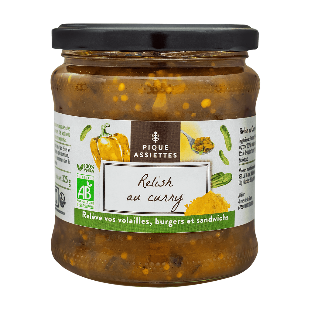 [RA-RCUB325PA] 325g - Relish au Curry bio - Pique Assiette