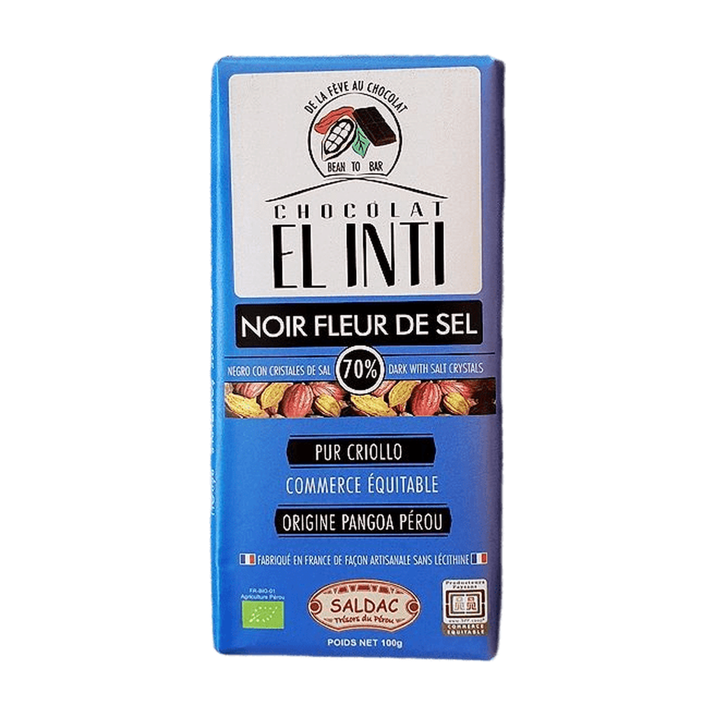 100g - Chocolat noir 70% sel El Inti bio - Saldac