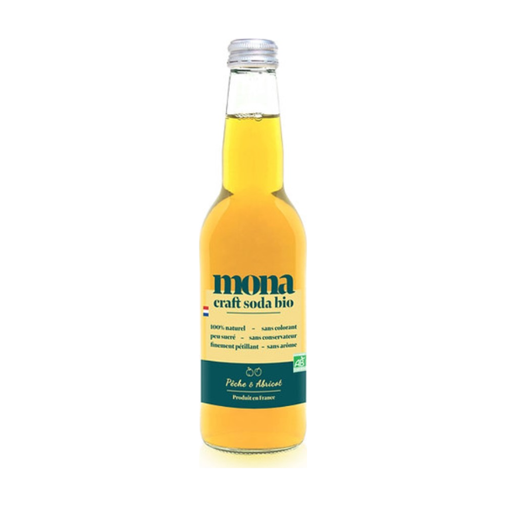 [AP-MPECABR33] 33cl - Limonade Pêche - Abricot bio (réemploi) - Mona