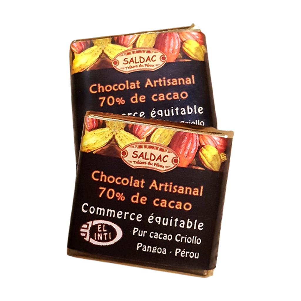 1kg - Napolitains chocolat noir 70% - 5g / sac de 1kg bio - Saldac