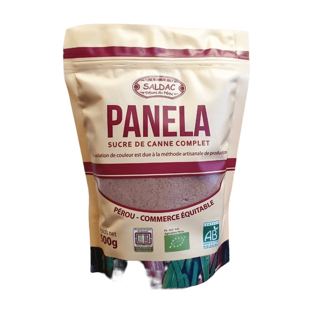 [SD-SUCRE500G] 500g - Sucre de canne complet (Panela) bio - Saldac