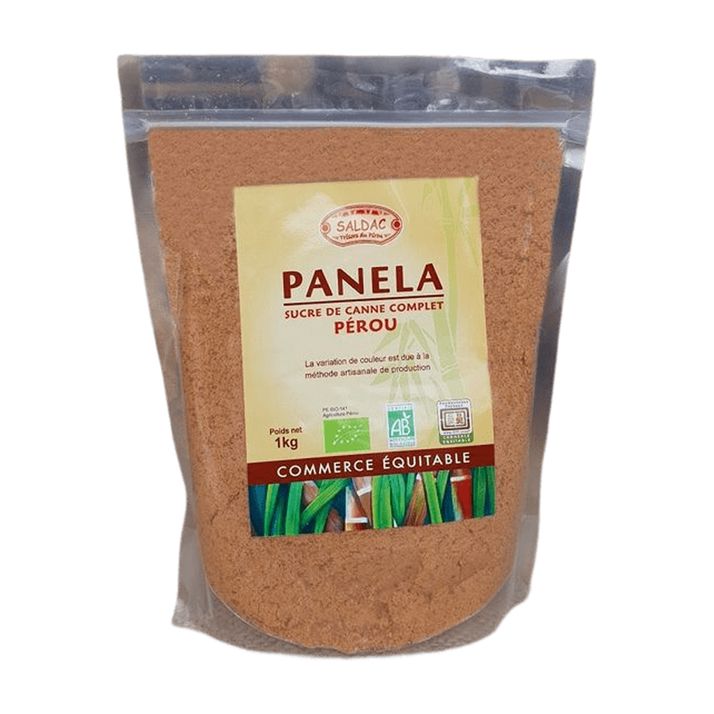 [SD-SUCRE1KG] 1kg - Sucre de canne complet (Panela) bio - Saldac