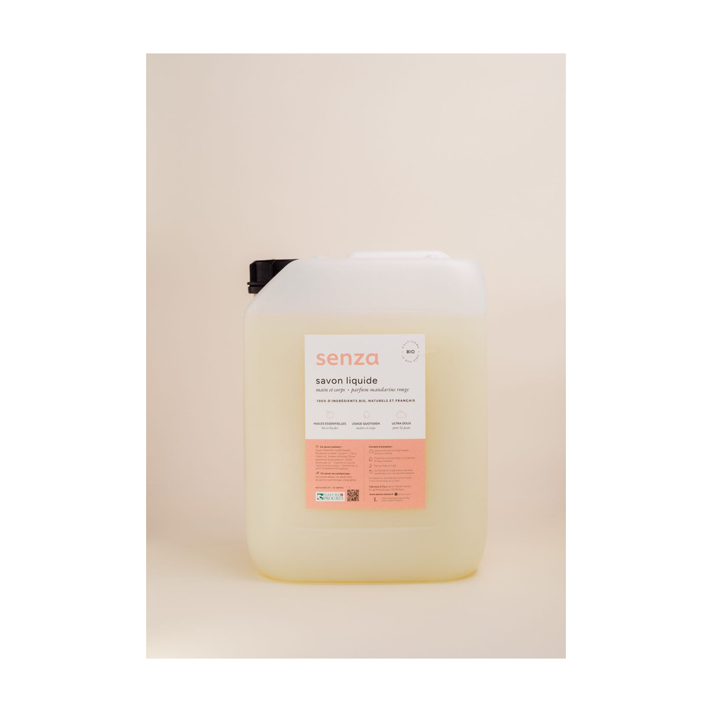 [SZ-SLMCO10] 10l - Savon Liquide Mains et Corps Parfumé Orange Douce - Senza