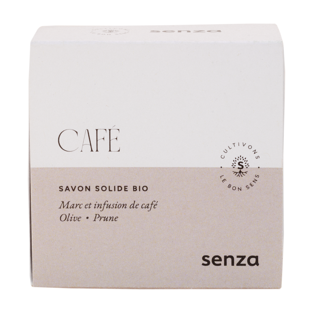 [SZ-SSCE] 100g - Savon Café emballé Nature et Progrès - Senza