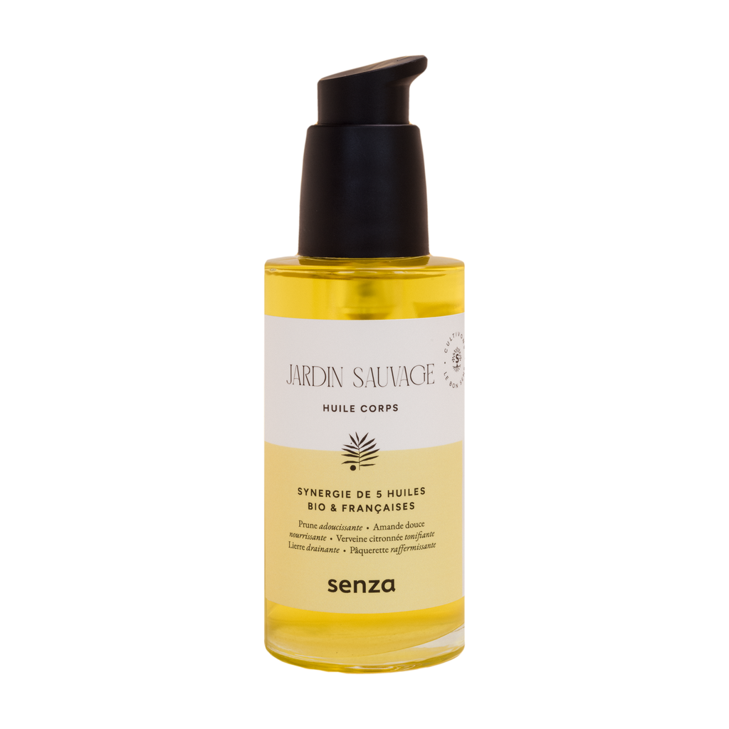 [SZ-HJS] 100ml - Huile Corps Jardin Sauvage (consigné) Nature et Progrès - Senza