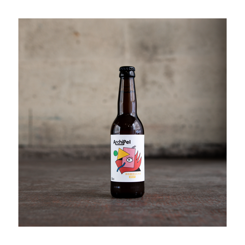 [AR-BRUT33] 33cl - Kombucha Brut bio Bouteille Verre - Archipel