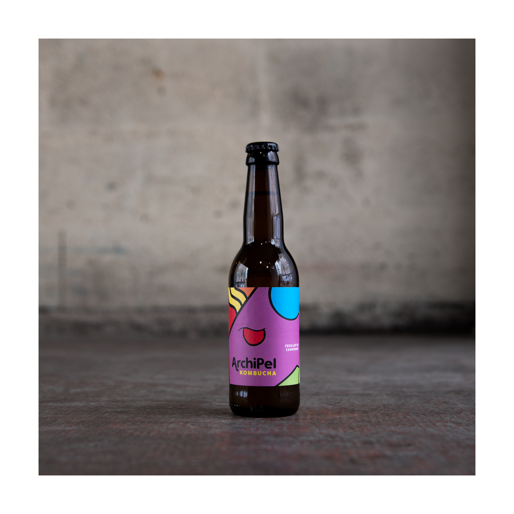 [AR-CASS33] 33cl - Kombucha Cassissier bio Bouteille Verre - Archipel