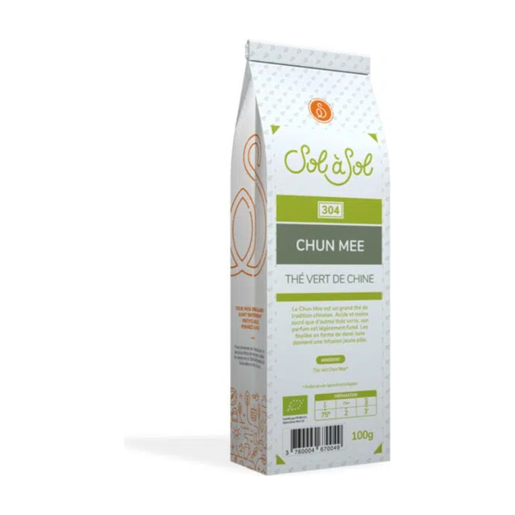 [SS-TV-CHUNMEE100] 100g - Thé vert Chun Mee bio - Sol à Sol