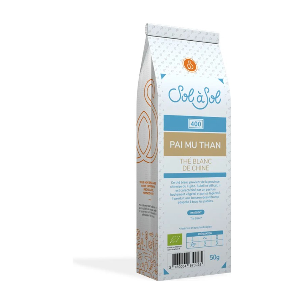 [SS-TB-PAIMUTHAN50] 50g - Thé blanc Pai Mu Than bio - Sol à Sol
