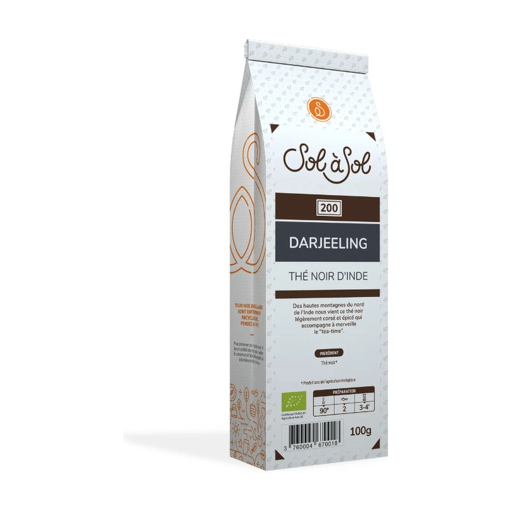 [SS-TN-DARJEEL100] 100g - Thé noir Darjeeling bio - Sol à Sol
