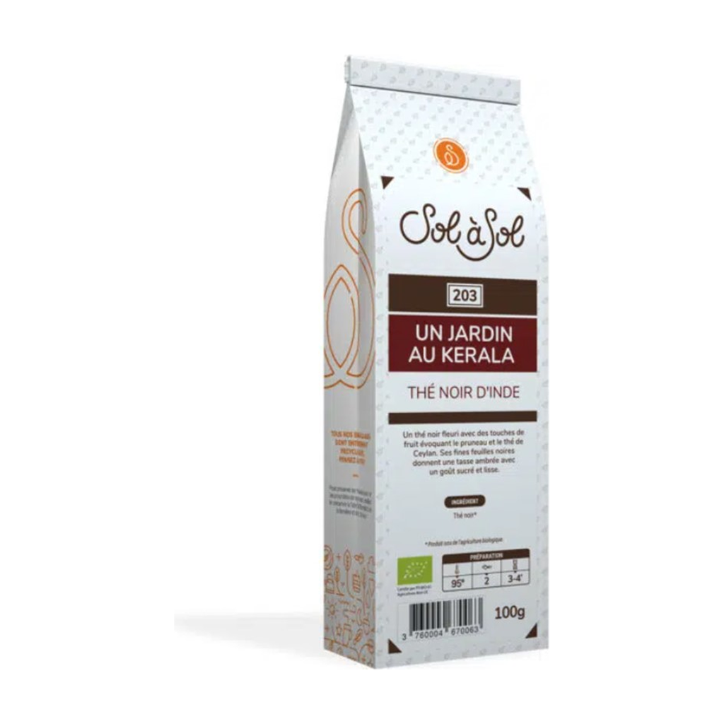 [SS-TN-JKERALA100] 100g - Thé noir Un jardin au Kerala bio - Sol à Sol