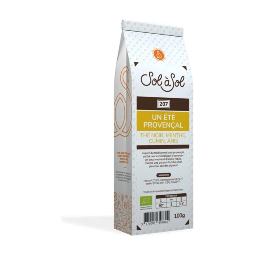 [SS-TN-ETEPROV100] 100g - Thé noir Un été provençal bio - Sol à Sol