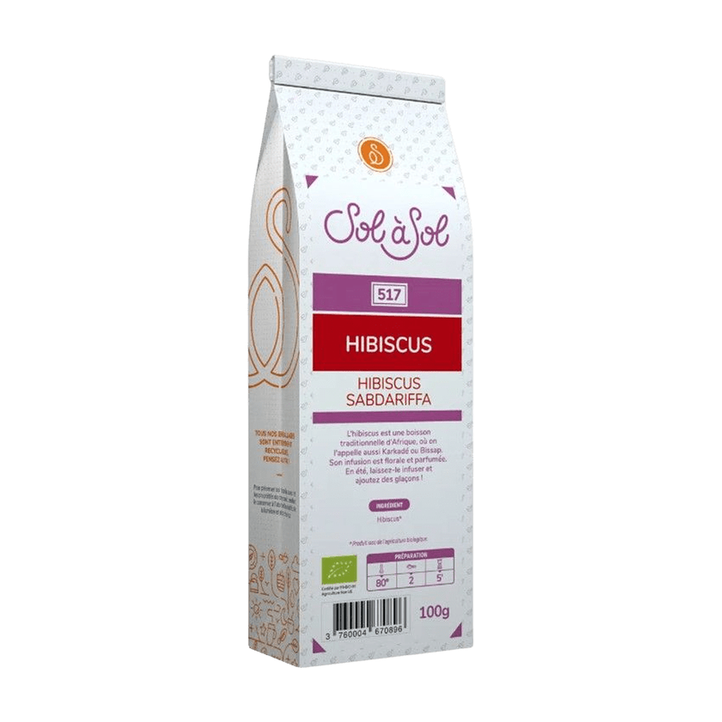 [SS-TI-HIBIS100] 100g - Tisane Hibiscus bio - Sol à Sol
