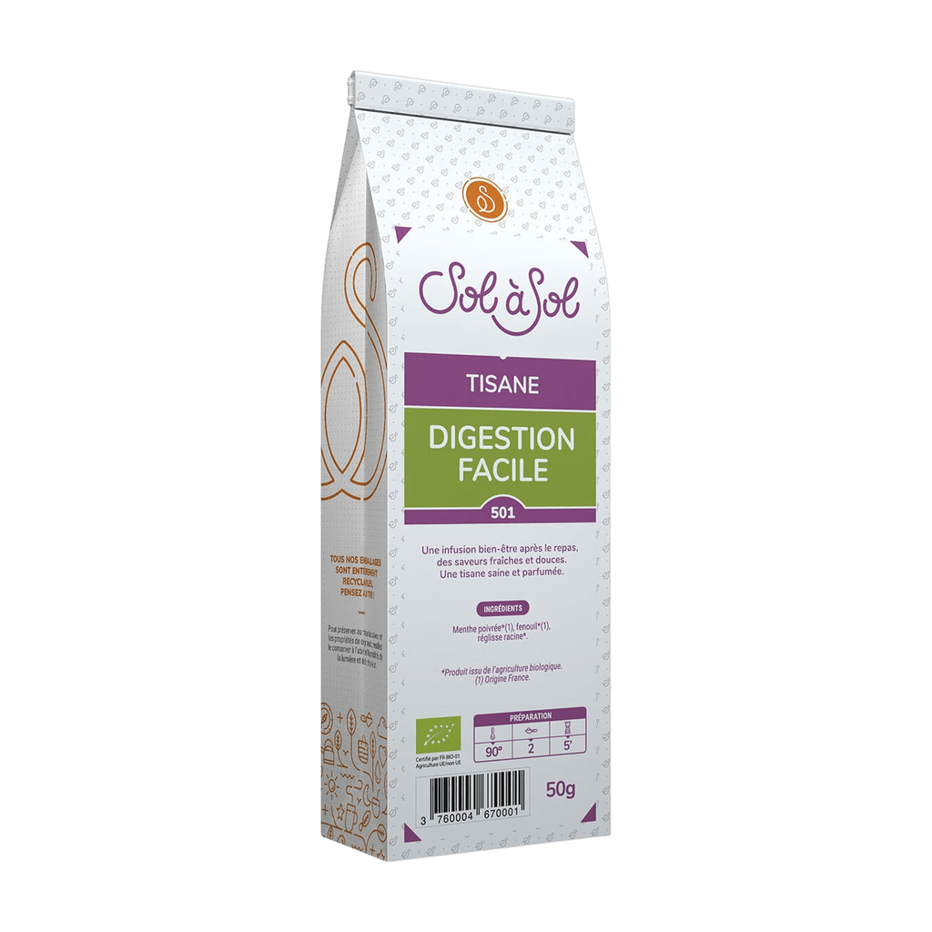 [SS-TI-DIG50] 100g - Tisane Après Repas / Digestion facile bio - Sol à Sol