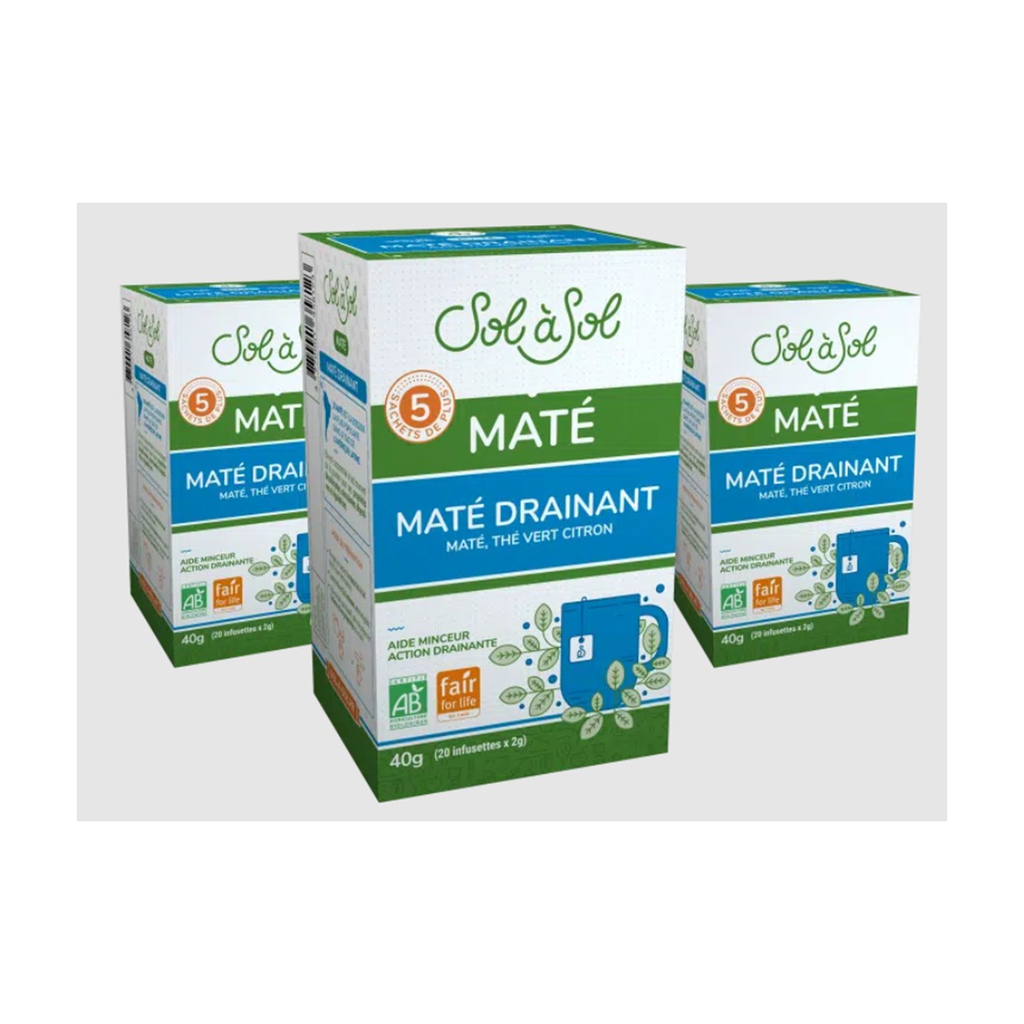 [SS-MA-TVCITR-INF] 20 infusettes - Maté drainant, thé vert et citron bio - Sol à Sol