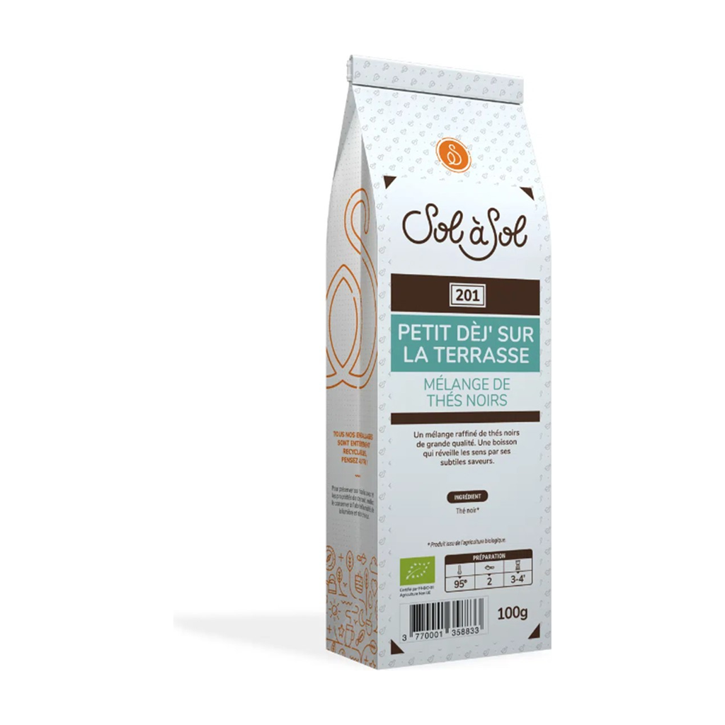 [SS-TN-PTITDEJ1KG] 1kg - Thé noir P'tit déj sur la terrasse bio - Sol à Sol