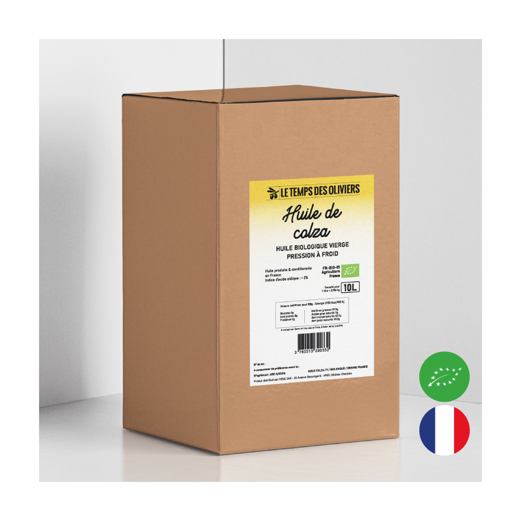 [TP-1A429] 10l - Huile vierge de colza bio - Le Temps des Oliviers