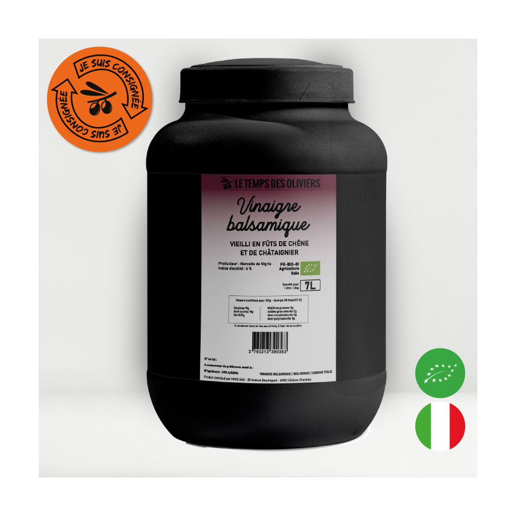 [TP-1A435] 7l - Vinaigre balsamique bio (réemploi) - Le Temps des Oliviers