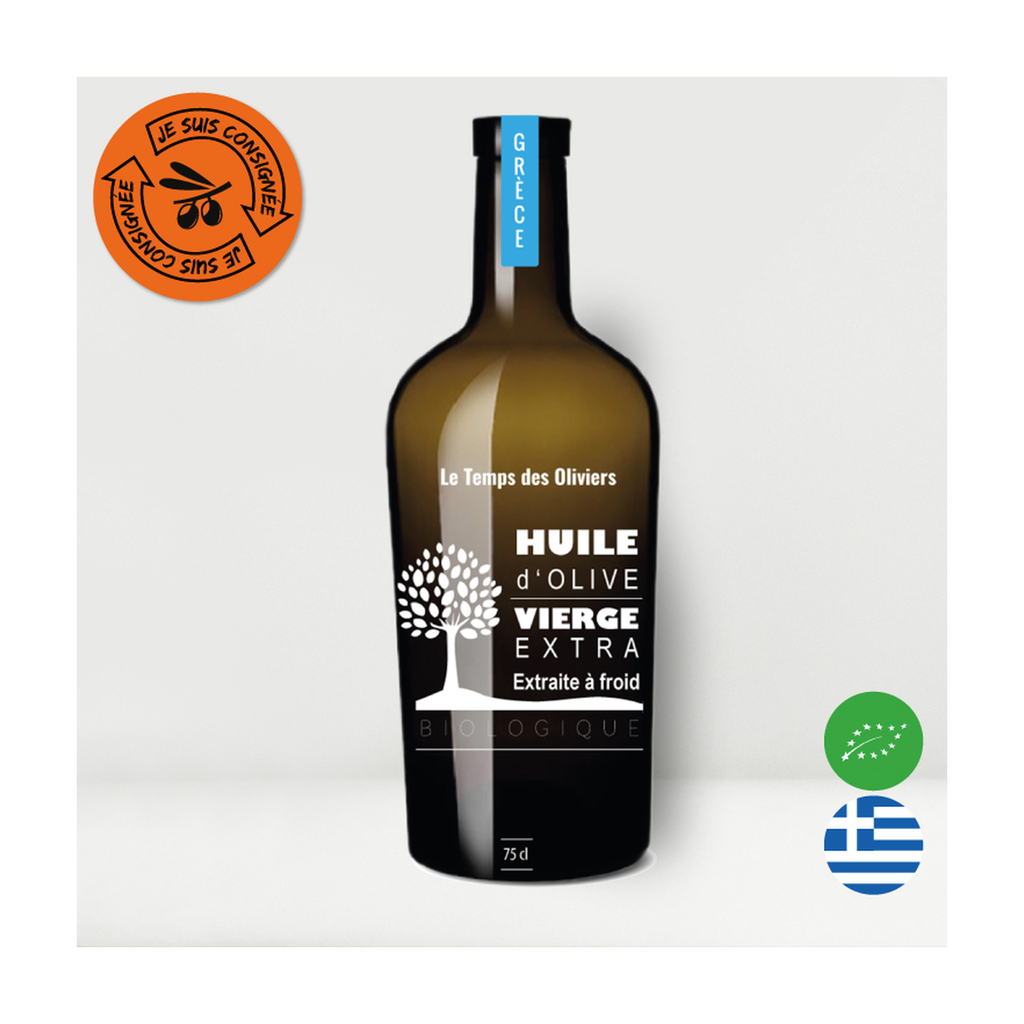[TP-1A301] 50cl - Huile d'olive vierge extra Grèce bio (réemploi) - Le Temps des Oliviers