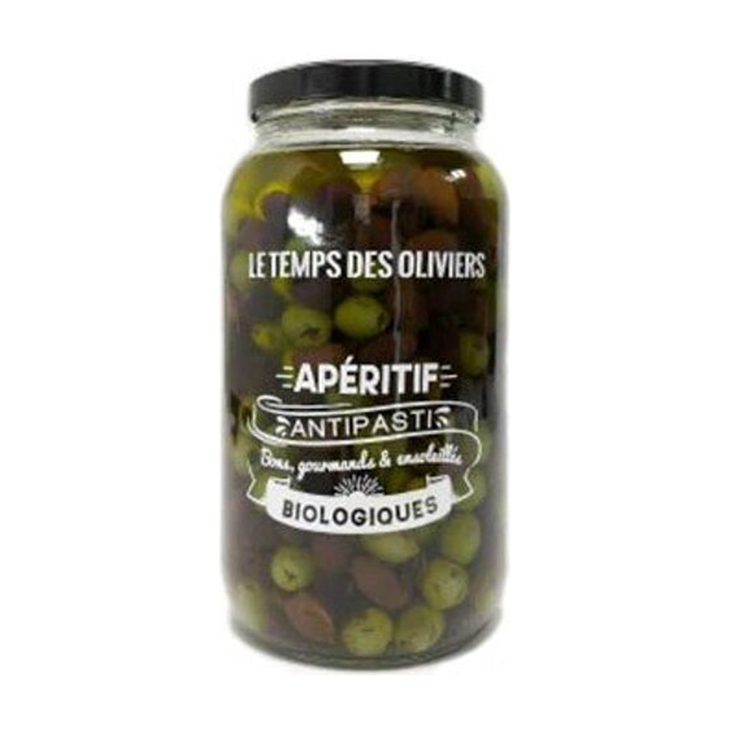 [TP-1B657] 2,7kg - Mix olives Kalamata/Nocellara bio - Le Temps des Oliviers